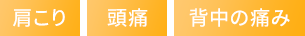 肩こり、頭痛、背中の痛み