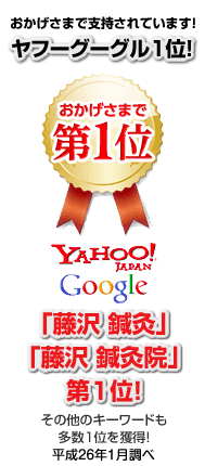 おかげさまで支持されています！Yahoo、Google第1位！